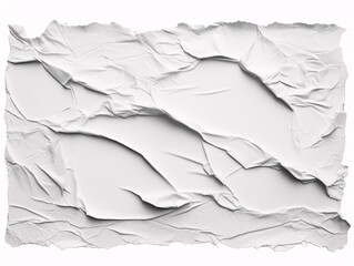 a white crumpled paper with a crease