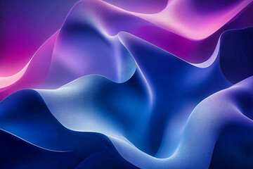 Fototapeta premium Fluid Neon Dreamscape, Modern Wave Design Melding Purple Elegance, Futuristic Flow in a Vivid Abstract Universe