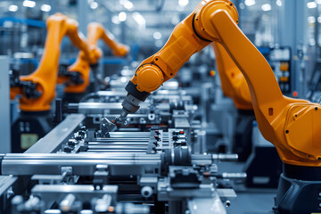工場の人材不足問題を補う自動制御のロボット