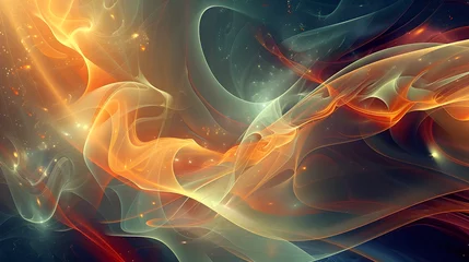 Foto op Canvas fractal flame background © Togrul