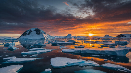 Antarctic sunset