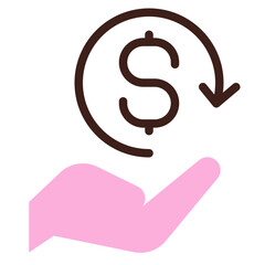 Flashsale Money Back Icon in Dualtone Style