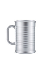Tin can Mug isolated on white background