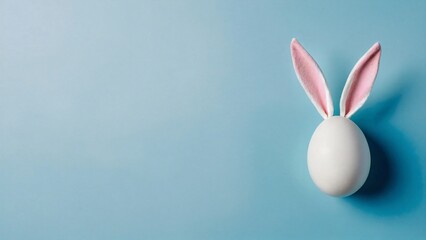 Bunny easter egg with ears  - obrazy, fototapety, plakaty
