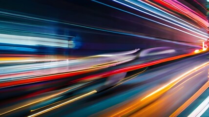 traffic in motion blur