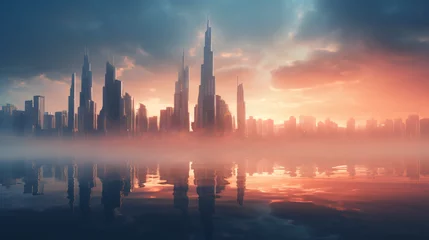 Abwaschbare Fototapete Downtown Dubai skyline © Jafger