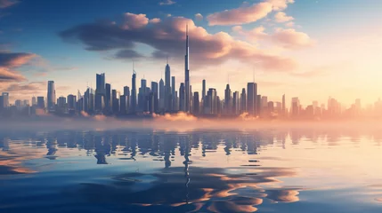 Foto auf Alu-Dibond Downtown Dubai skyline © Jafger