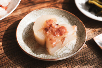 大根の梅干し煮