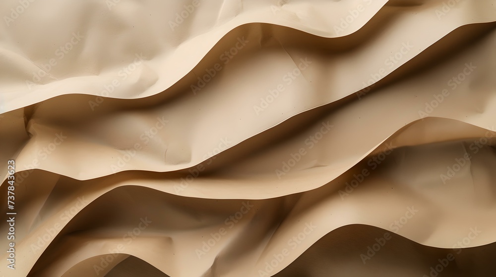 Poster elegant beige fabric waves texture. simplistic abstract background. modern design element. softness 