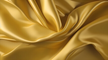 Fototapeta premium Wave texture silk abstract fabric. Gold unique background
