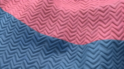 Wave texture silk abstract fabric. Rose, blue design textile