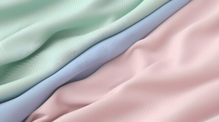 Wave texture silk abstract fabric. Rose, green, violet textile design