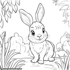 Obraz premium Bunny coloring pages for kids