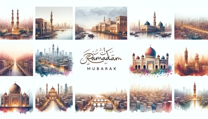 Capturing the Spirit of Ramadan: Watercolor Paintings of Global Islamic Cities