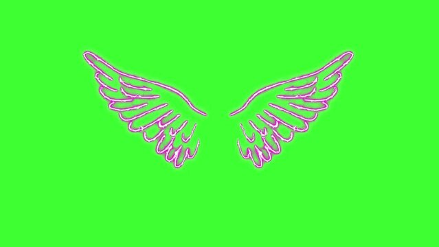 Angel wings green screen pack of three video , flying wings green screen , feather angel wings . Angel wings high Resolution animated green screen 4k. 