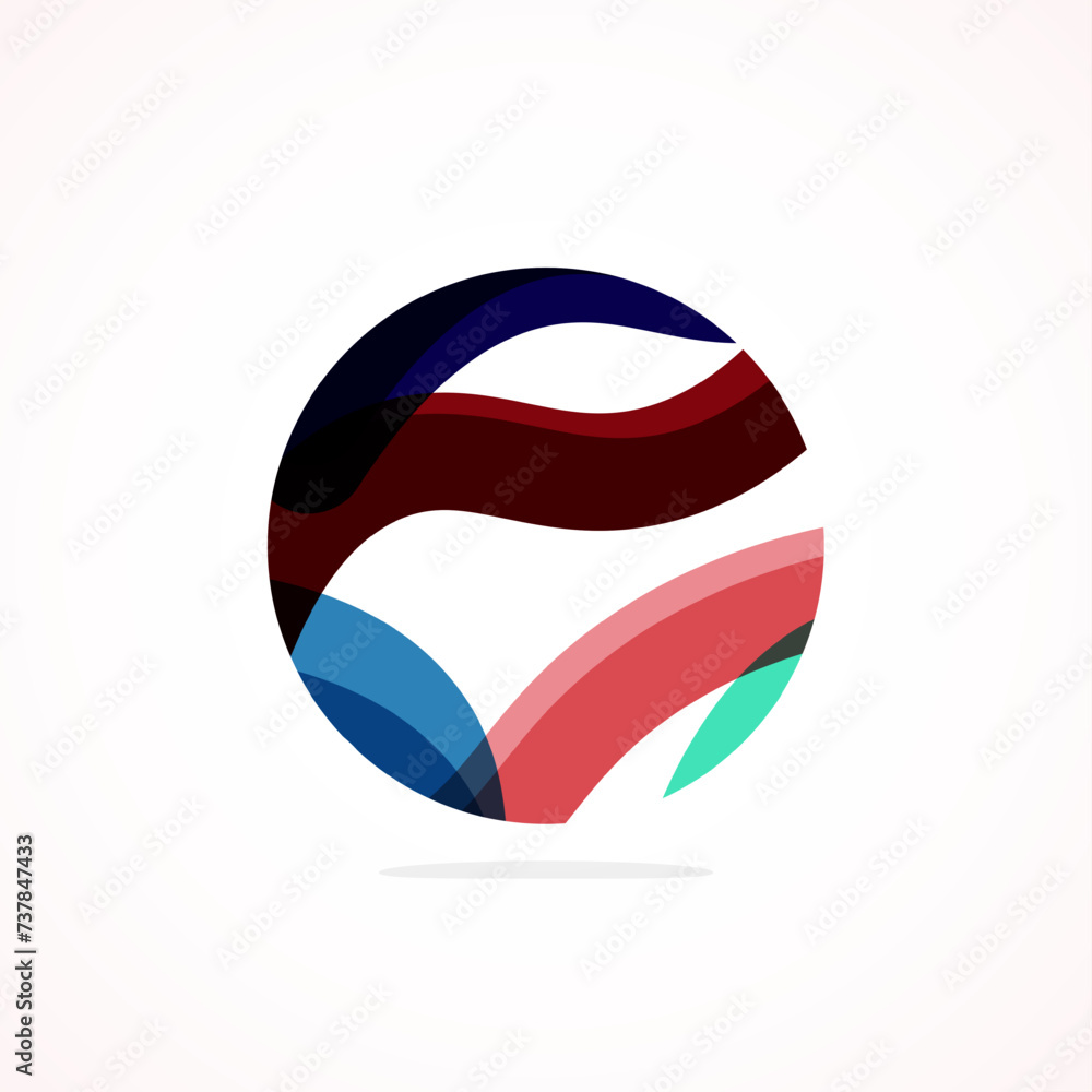 Poster Abstract circle logo - minimalist emblem, timeless and universal shape of circle. Unique logo represent range of brands and concepts, encapsulating simplicity and creativity in single, iconic image