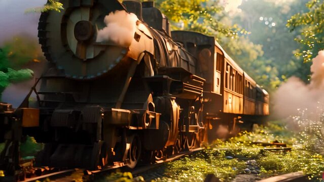 abandoned locomotive train Footage 4k