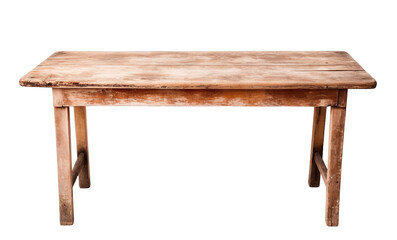 Old wooden table, cut out