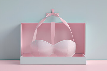 Pink women's bra packaging concept