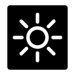 Brightness Icon, Intensity Setting Vector Art Illustration