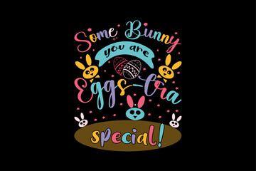 Some bunny needs vodka Happy Easter Day Typography lettering T-shirt Design