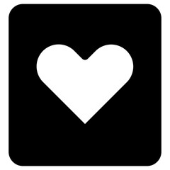 Heart vector icon. love symbol isolated.