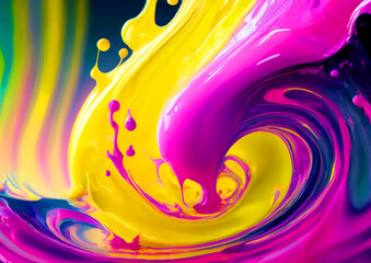 流動的でカラフルな液体