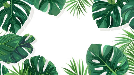 a tropical green leaf Monstera background