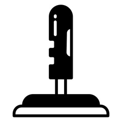 joystick glyph and line vector illustration