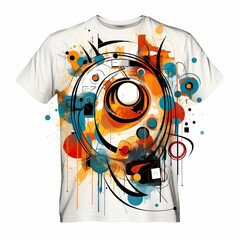 colorful Abstract ai art for t-shirt design 
