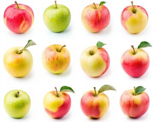 An enticing display of nature's bounty, featuring an array of vibrant apples - from the classic mcintosh to the tart granny smith - showcasing the beauty and versatility of fresh produce as a key com