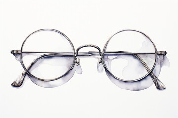 Optical eye glasses on white background