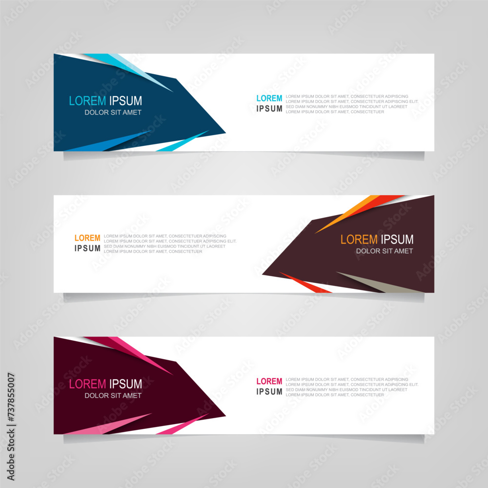 Aufkleber vector abstract banner design web template