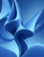3D Blue abstract background,Shiny bubbles wallpaper generator by AI