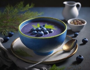 illustration of Swedish Blueberry Soup