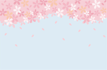 桜　背景　ブルー