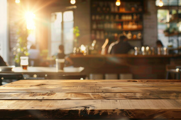 Wooden Table in a coffee shop This image is perfect for coffee shop websites, social media posts