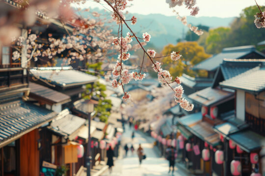 Cherry Blossoms, Kyoto, Japan, film photograph.