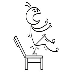 Funny Stick figure hand drawn style for print or use as poster, card, flyer, tattoo or T Shirt design