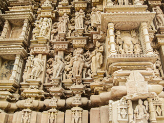 photo of khajuraho sculpture in india