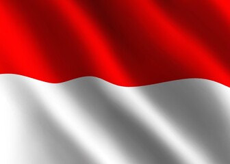 3d indonesian or moncao flag background