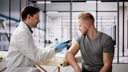 Doctor Testing Glucose Level