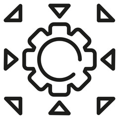 Business Management  Consolidation Icon in Line Style