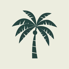 Palm tree minimal vector illustration template