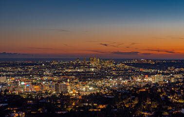 Obraz premium Beautiful sunset in Los Angeles