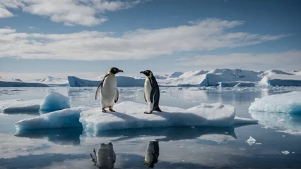 Rolgordijnen Antarctic penguins © Shahab