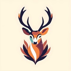 Dynamic Deer Vector Logo: Mesmerizing Design for Brand Identity