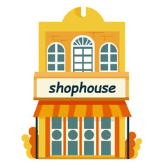 illustration of a shophouse