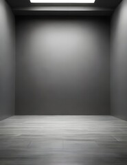 soft gray studio room background, grey floor backdrop with spotlight Generative AI