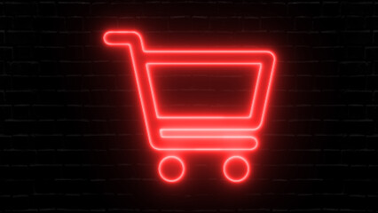 Shopping cart icon. shop and sale, 4k video. shop and sale motion graphics.